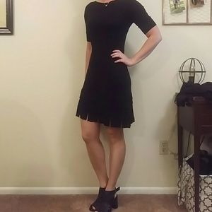 Flapper inspired- ruffle hem black dress